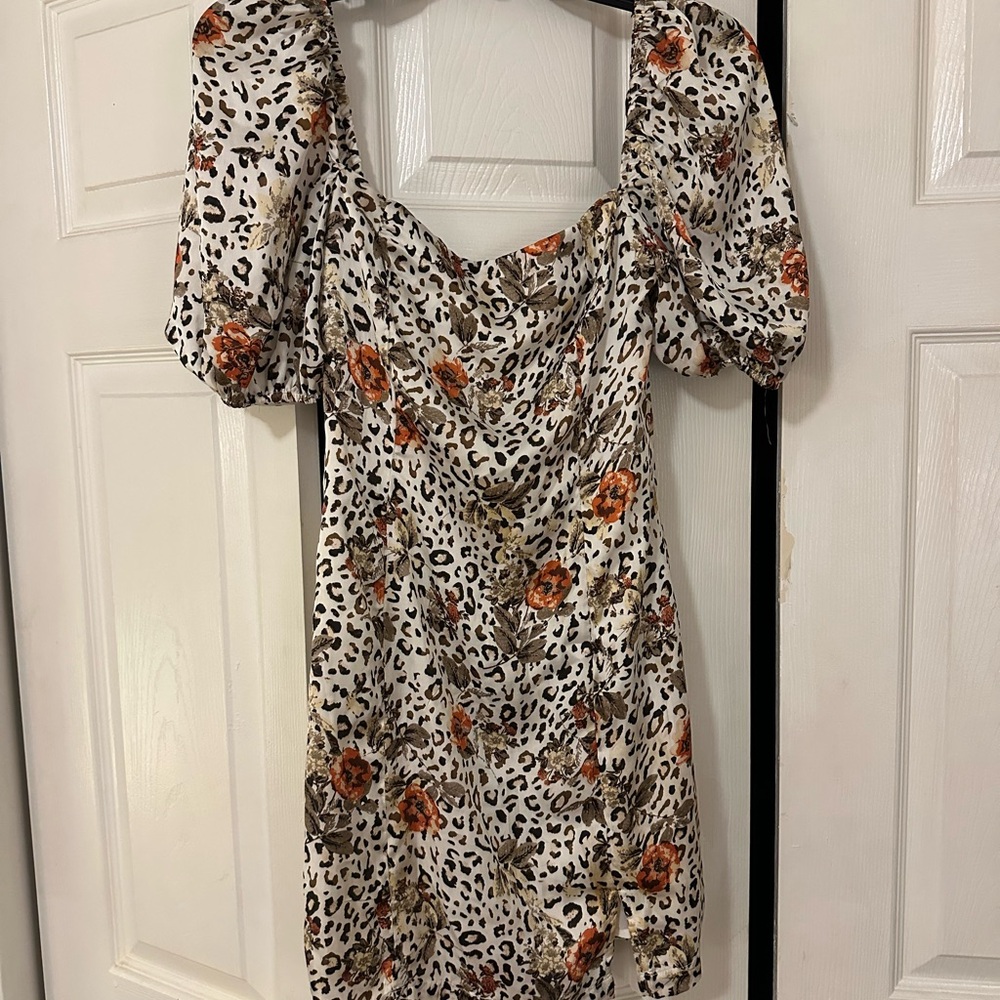 Buddy Love Wildflower Puff Sleeve Mini Dress